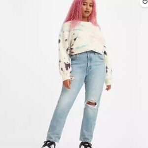 Levi's 501 Distressed Skinny Jeans light wash - 25